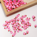 Flat Clay Beads 11mm Strawberry Cake Pink Swirl 100pcs 3