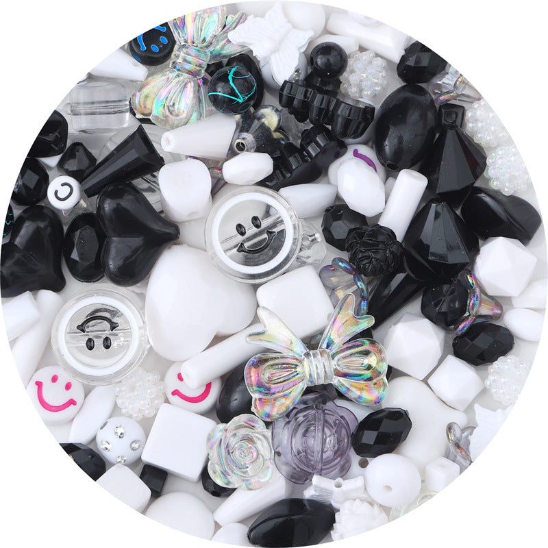 Mixed Style Acrylic Beads Colorful Hearts Bows Gems Assorted 6