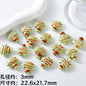 Hand Painted Animal Ceramic Beads Cute 3D Design 2pcs 9