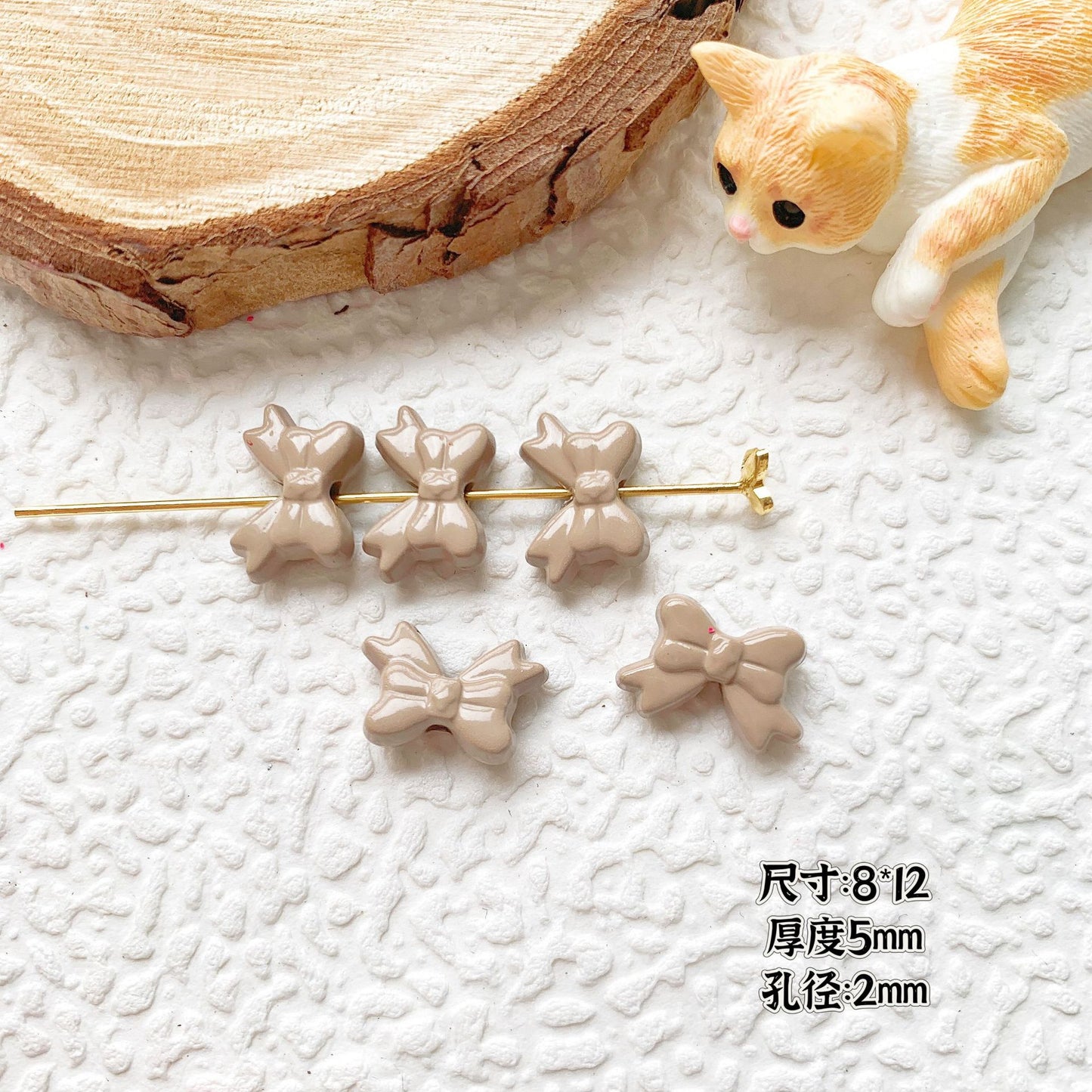 Bow Ballet Shoe Metal Beads Decorative Pastel Painted 20pcs 10