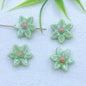 Camellia Ceramic Beads 17mm Glazed Multicolor Flower 10pcs 15