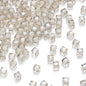 Transparent Square Glass Beads 8mm Iridescent Colors 50pcs 16
