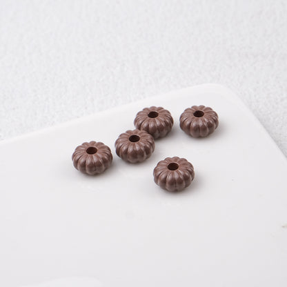 Acrylic Pumpkin Spacer Beads 8mm Striped 50pcs 5