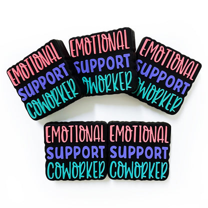 Silicone Focal Beads Emotions Bold Hand Lettered Text 20pcs 3