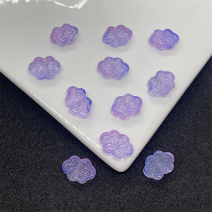 Czech Glass Beads Auspicious Clouds 9 13mm Pastel Translucent 100pcs 14
