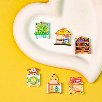 Plating Miniature Furniture Resin Beads Cute Animal Design 10pcs 2