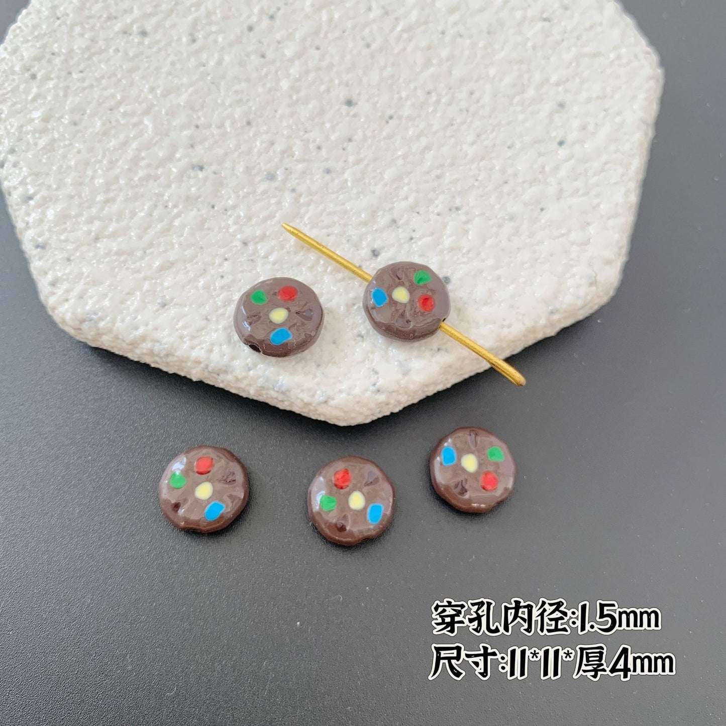 Baking Painted Series Metal Beads Colorful Glossy Alloy 20pcs 22