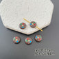 Baking Painted Series Metal Beads Colorful Glossy Alloy 20pcs 22