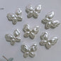 Transparent Butterfly Acrylic Beads 17mm Pastel Floral Mixed 60pcs 7