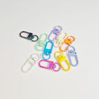Colorful Zinc Alloy Keychain Clasps 32mm Plating 10pcs 2
