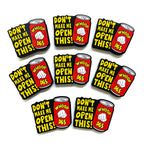 Silicone Focal Beads Cartoon Soda Can Bold Red Slogan 20pcs