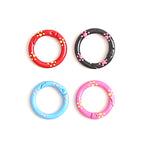 Zinc Alloy Trigger Spring Keyring Painted Kitten Paw 25mm 50pcs 4