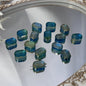 Czech Glass Beads Oval 13x18mm Soft Pastel Iridescent 100pcs 13
