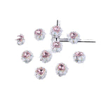 Heart Rhinestone Beads 16mm French Romantic Pastel Pink 10pcs 5