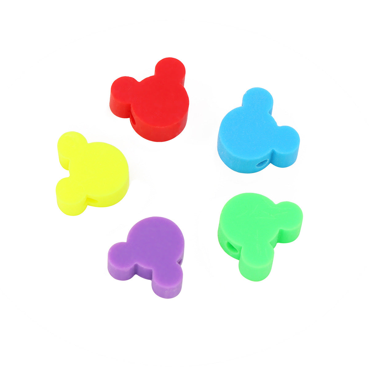 Colorful Mickey Mouse Clay Beads 10mm Polymer 100pcs 5