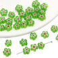 Millefiori Plum Flower Glass Beads 6mm Colorful Mixed 20pcs 12