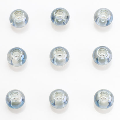 Glass Smooth Spacer Beads 8mm 10mm Large Hole Electroplated 50pcs 15