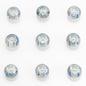 Glass Smooth Spacer Beads 8mm 10mm Large Hole Electroplated 50pcs 15