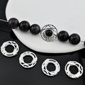 Leaves Wreath Metal Bead Frame 18mm Zinc Alloy Silver Tone 30pcs 2