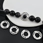 Leaves Wreath Metal Bead Frame 18mm Zinc Alloy Silver Tone 30pcs 2