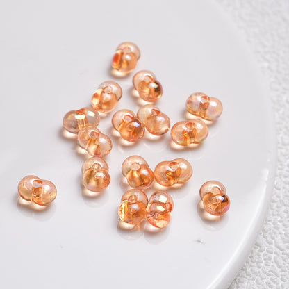 Acrylic Peanut Spacer Beads 8mm High Transparency Plating 100pcs 8
