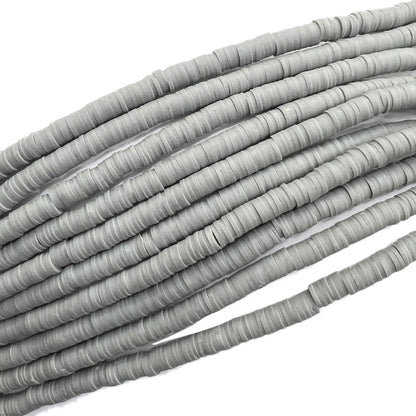 Flat Clay Beads 6mm Solid Color Polymer Spacer Discs 10strands 5