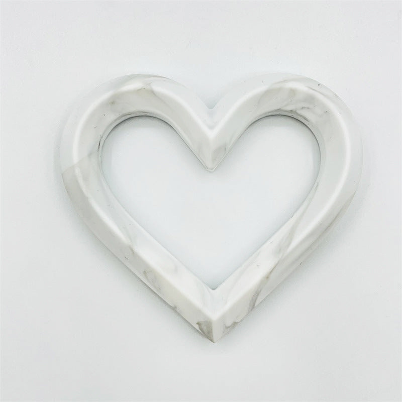 Heart 80mm Silicone Beads Solid Colors Matte Finish 3pcs 10
