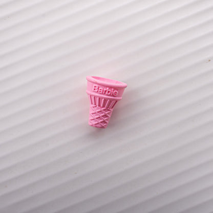 Painted Cone Acrylic Beads 20mm Solid Creamy Colors 5pcs 5