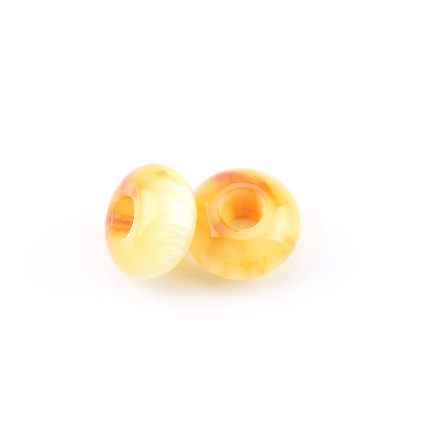 Resin Spacer Beads 14mm Antique Gild Texture 100pcs 10