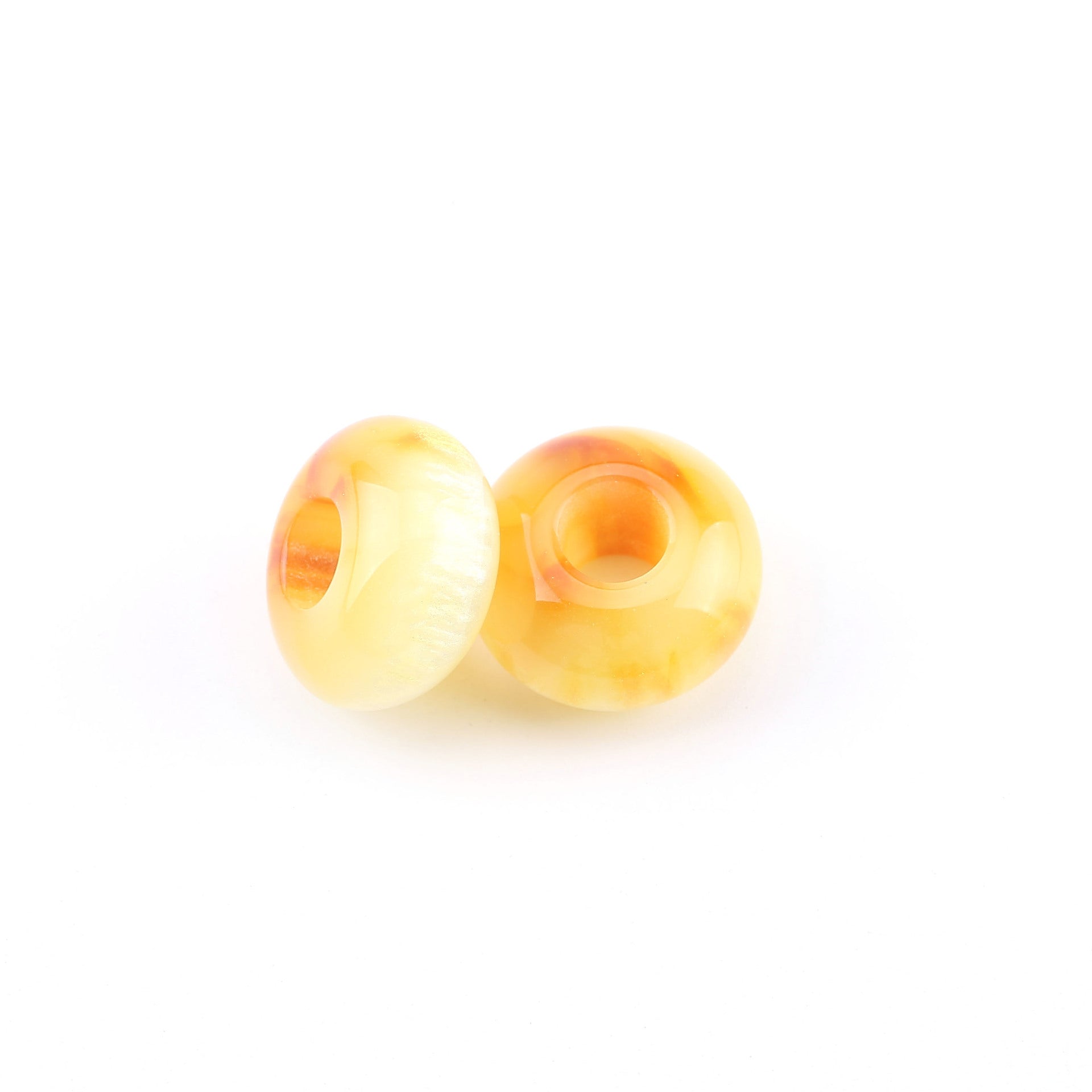 Resin Spacer Beads 14mm Antique Gild Texture 100pcs 10