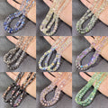 Square Transparent Glass Beads 8mm Clear Iridescent Shine 50pcs 5