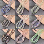 Square Transparent Glass Beads 8mm Clear Iridescent Shine 50pcs 5