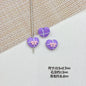 Bouquet and Heart Gift Box Metal Beads 13mm 16mm Pastel Painted 10pcs 17