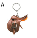 Acrylic Saddle Keychain Vintage Western Cowboy Style 17