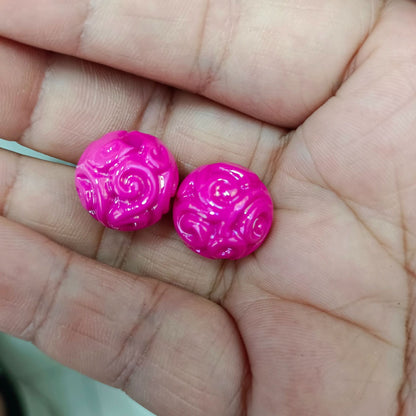 Glow Winding Flower Acrylic Beads 16mm Plated Radiant Colors 100pcs 11