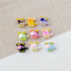 Helicopter and Satellite Metal Beads 17mm Painted Pastel Alloy 10pcs 14