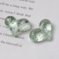 Transparent Glitter Powder Filled Heart Acrylic Beads 22mm 100pcs 8