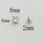 Easter Carrot and Rabbit Metal Beads 8mm Polished Silver Tone 100pcs 7