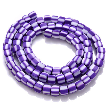 Cube Clay Beads 4mm Two-Color Matte Finish 10 Strands 820pcs 15