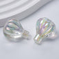 High Transparency UV Plating Hot Air Balloon Acrylic Beads 25-30mm 10pcs 4