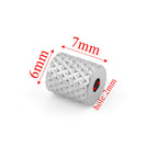 Stainless Steel Tube Metal Beads Patterned 6x7mm and 8mm 20pcs 6