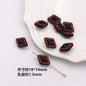 Painted Acrylic Beads Black Red Series Carved Patterns 100pcs 5