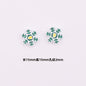 Snowflake Metal Beads 15mm Baking Painted Color Glitter 10pcs 8