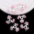 Alloy Flower Bead Caps 25mm Rhinestone Paved 10pcs 3