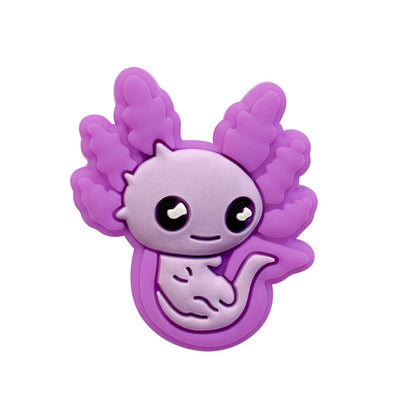 Silicone Focal Beads Axolotl Smiling Face Colorful 20pcs 6