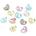 High Transparency Glitter Powder Embedded Chunky Heart Acrylic Beads 20mm 50pcs 5