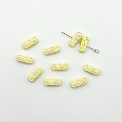 Girl Character Plate Metal Beads 12mm Baking Painted 20pcs 10