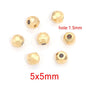 Stainless Steel Faceted Metal Beads 3-6.5mm Mixed Gold and Steel 10pcs 14