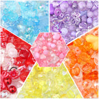 Mixed Style Acrylic Beads Colorful Hearts Bows Gems Assorted 4