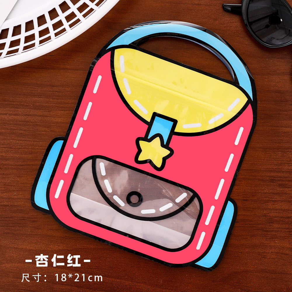 Backpack Shaped Zip Lock Bags Plastic Resealable 21x18cm 10pcs 7